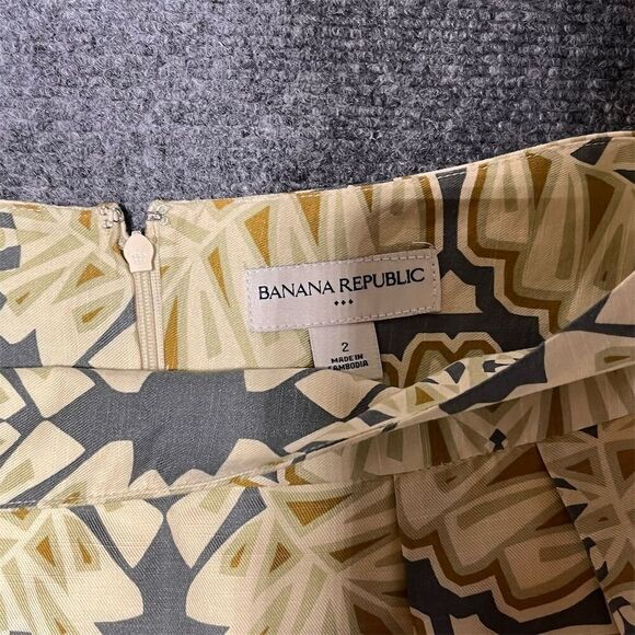 Banana Republic Women's Geometric A-Line Skirt Size 2 Multicolor - Picture 3 of 4